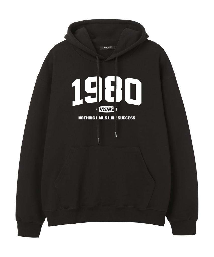 1980 Oversized Hoodie (Vls0109) Black