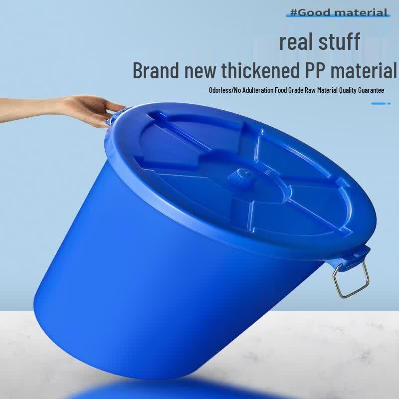 150L Blue Open-Top Round Trash Can