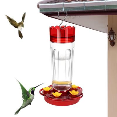 1Pc/2Pcs 15 Oz Plastic Hummingbird Feeder Outdoor Hanging Hummingbird Feeder with 5 Feeding Ports for Garden Patio Decor