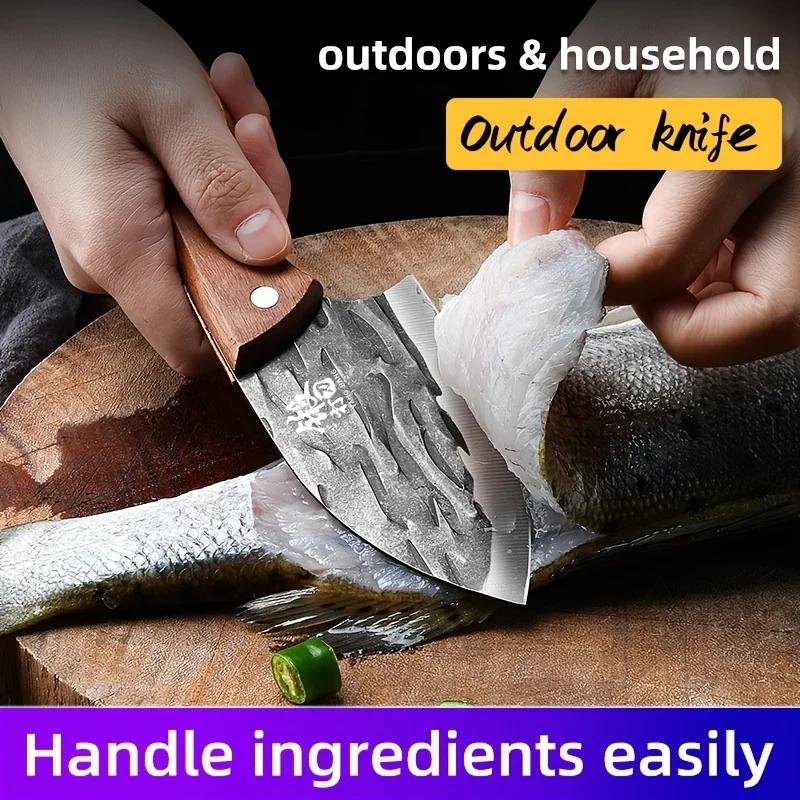 Kitchen Butcher Knife Stainless Steel Meat Cutting Fish Knife Hand Forged Boning Knife Sharp and Durable Chef Cooking Knife