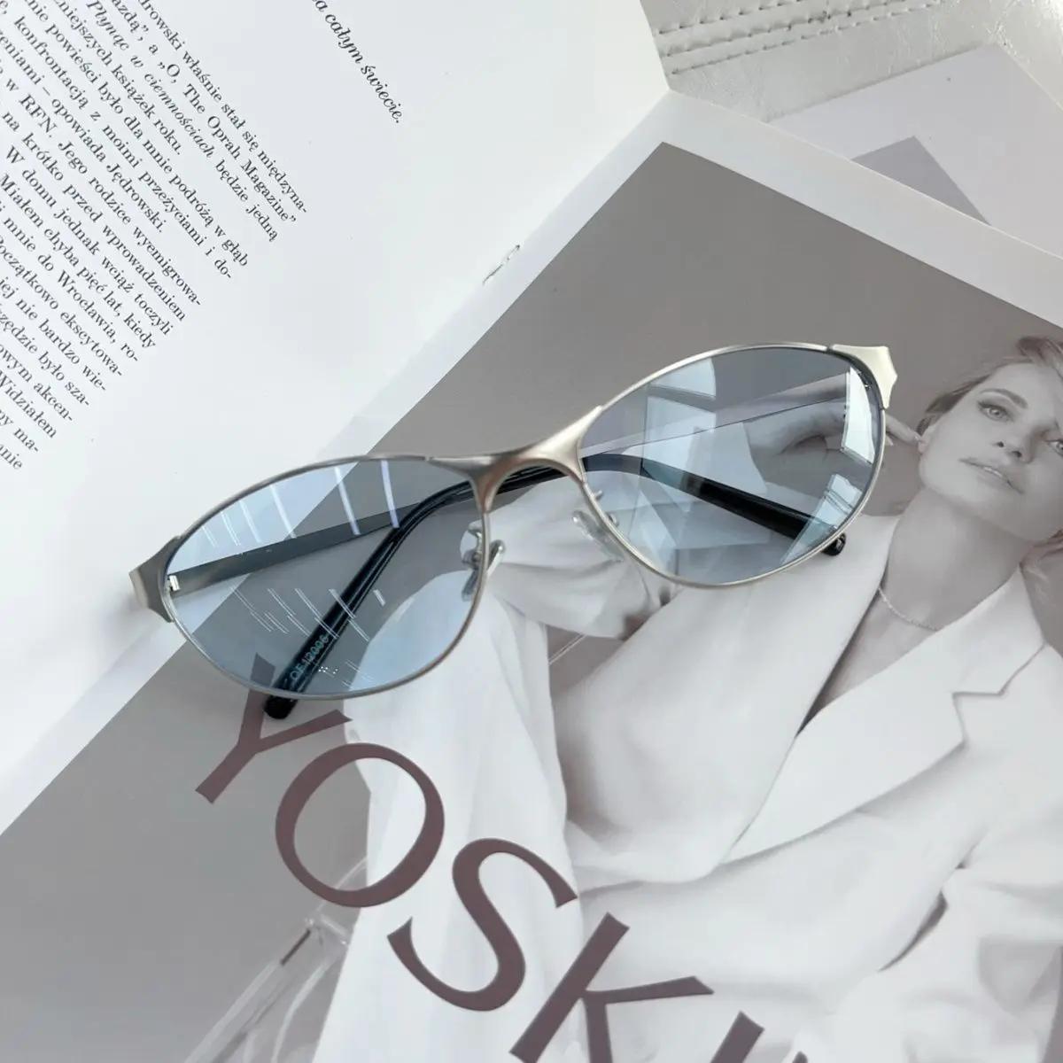 

Women Y2k Sunglasses Cat Eye DesignerGirl Sun Glasses Steampunk Metal Frame Shades Uv400 Eyeglasses