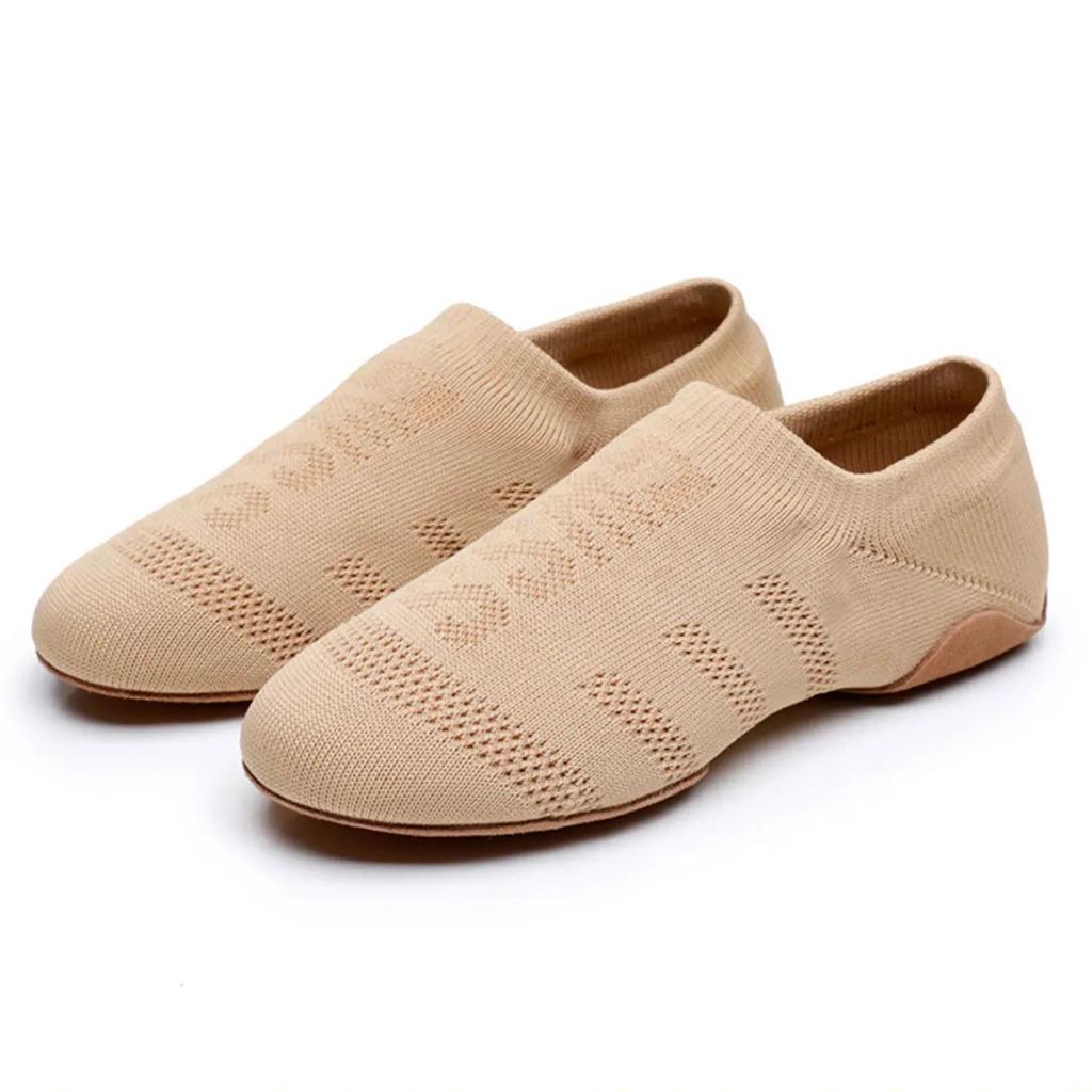 Women Jazz Latin Dance Shoes Ladies Ballroom Yoga Ballet Shoes Breathable Flying Mesh Flat Practice Modern Girls Dance Sneakers