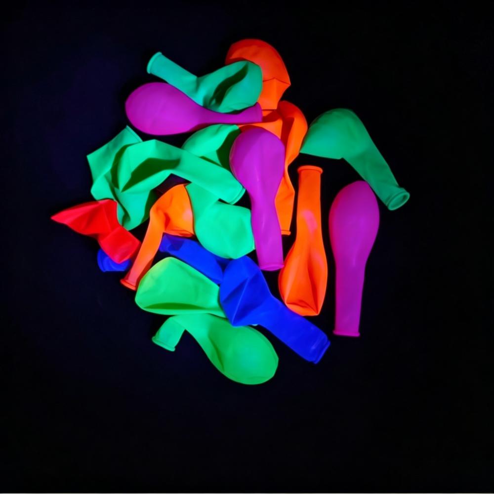 100Pcs Matte Neon Balloons 10/12in UV Balloons Party Supplies Luminous Balloons Graduations
