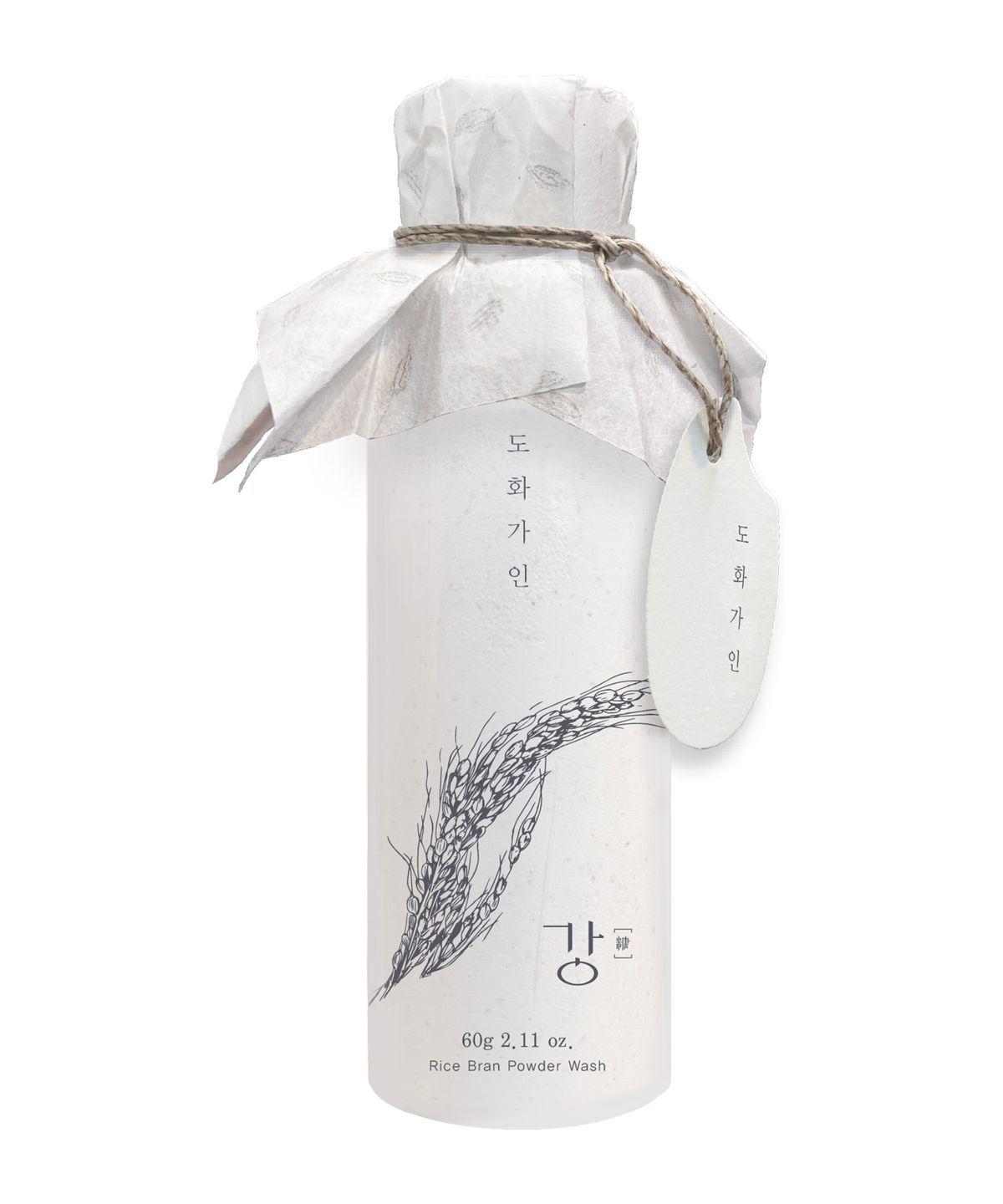 Rice bran powder wash