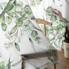 Summer Green Leaves Bird Watercolor Sheer Curtains for Living Room Decoration Window Curtain Kitchen Tulle Voile Organza Drapes