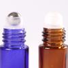 5/10ml Glass Roller Bottle For Essential Oils Aromatherapies Refillable Portable Roll On Container Practical Leakproof Design
