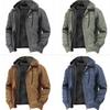 Veste à capuche décontractée pour homme avec poches zippées et doublure polaire