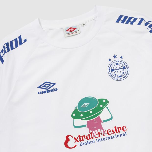 UMBRO [Quick-Dry] Hbl Football Puchibow Fresh Short Sleeve T-Shirt White Ur221Crs54