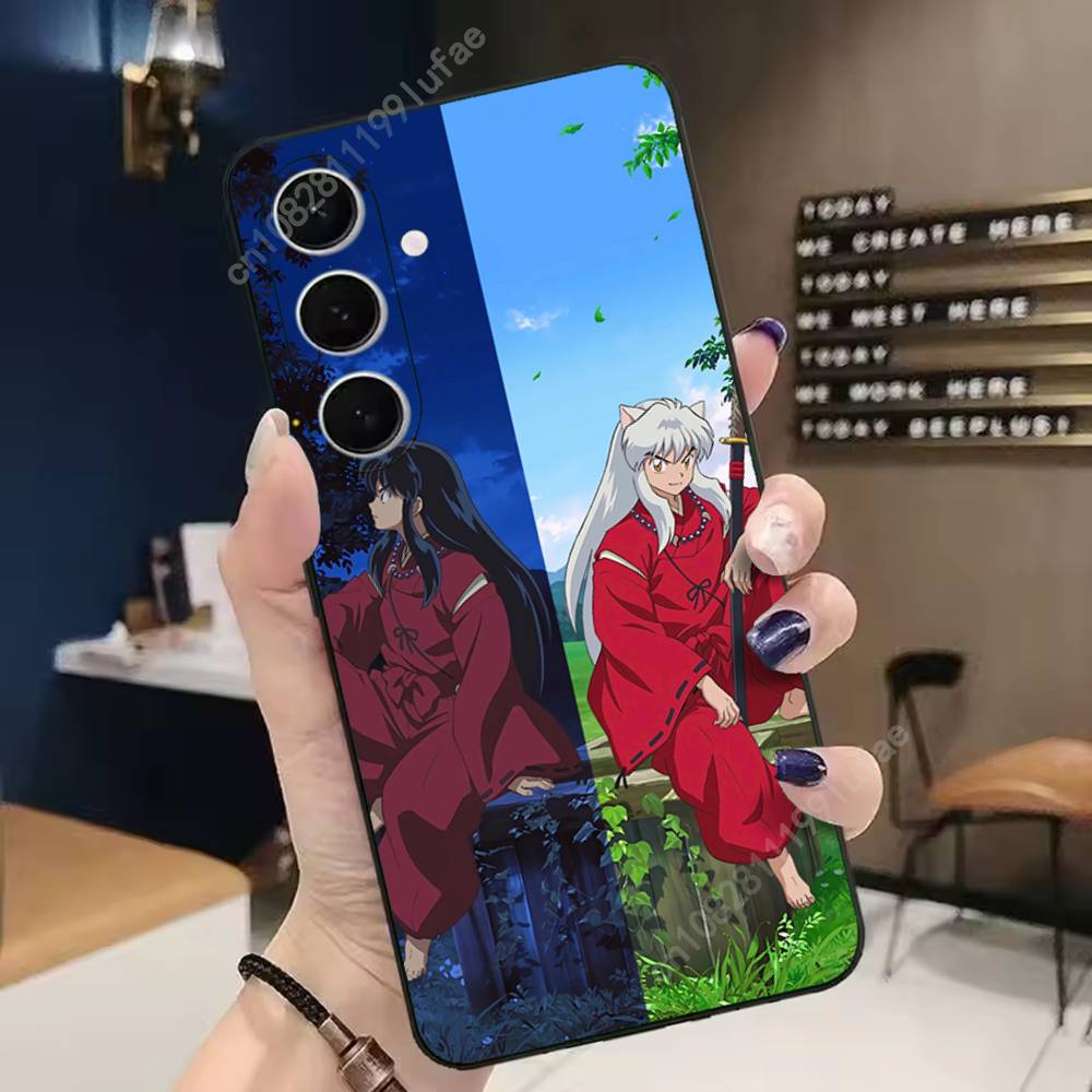 Anime I-Inuyasha K-Kikyo Phone Case for Samsung Galaxy A73 72 71 70 A53 52 41 40 A32 31 30 Note20 Note10 Note9