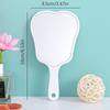 Mini Fan-Shaped Handheld Makeup Mirror Fan Shape Makeup Vanity Mirror With Handle Hand Mirror Spa Salon Compact Mirrors