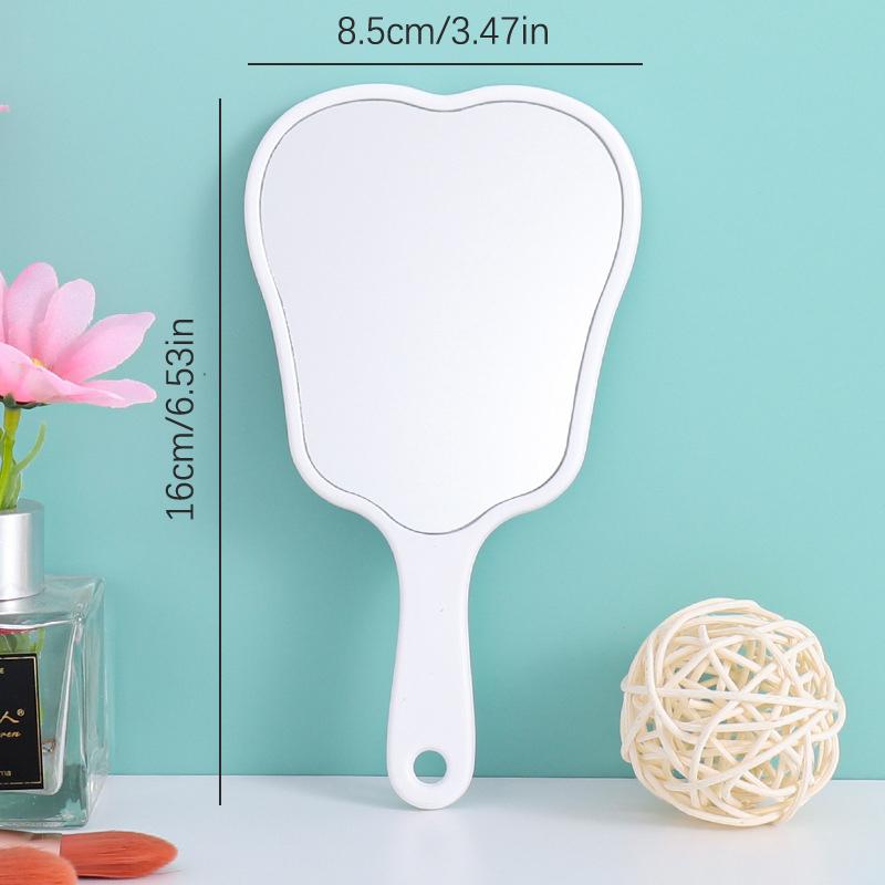 Mini Fan-Shaped Handheld Makeup Mirror Fan Shape Makeup Vanity Mirror With Handle Hand Mirror Spa Salon Compact Mirrors