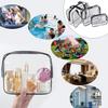 3 Pack Clear PVC Zippered Toiletry Carry Pouch Portable Cosmetic Makeup Bag for Vacation, Bathroom and Organizing