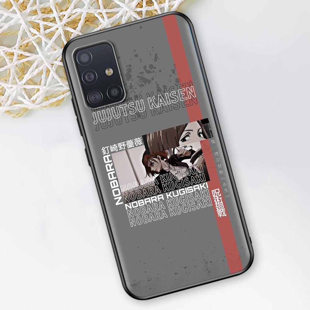 Husa Jujutsu Kaisen Gojo Satoru pentru Samsung Galaxy A51 A12 A21s A71 A52 A31 A32 A02s A72 A11 A41 A22 A01 A42 Husa moale neagra