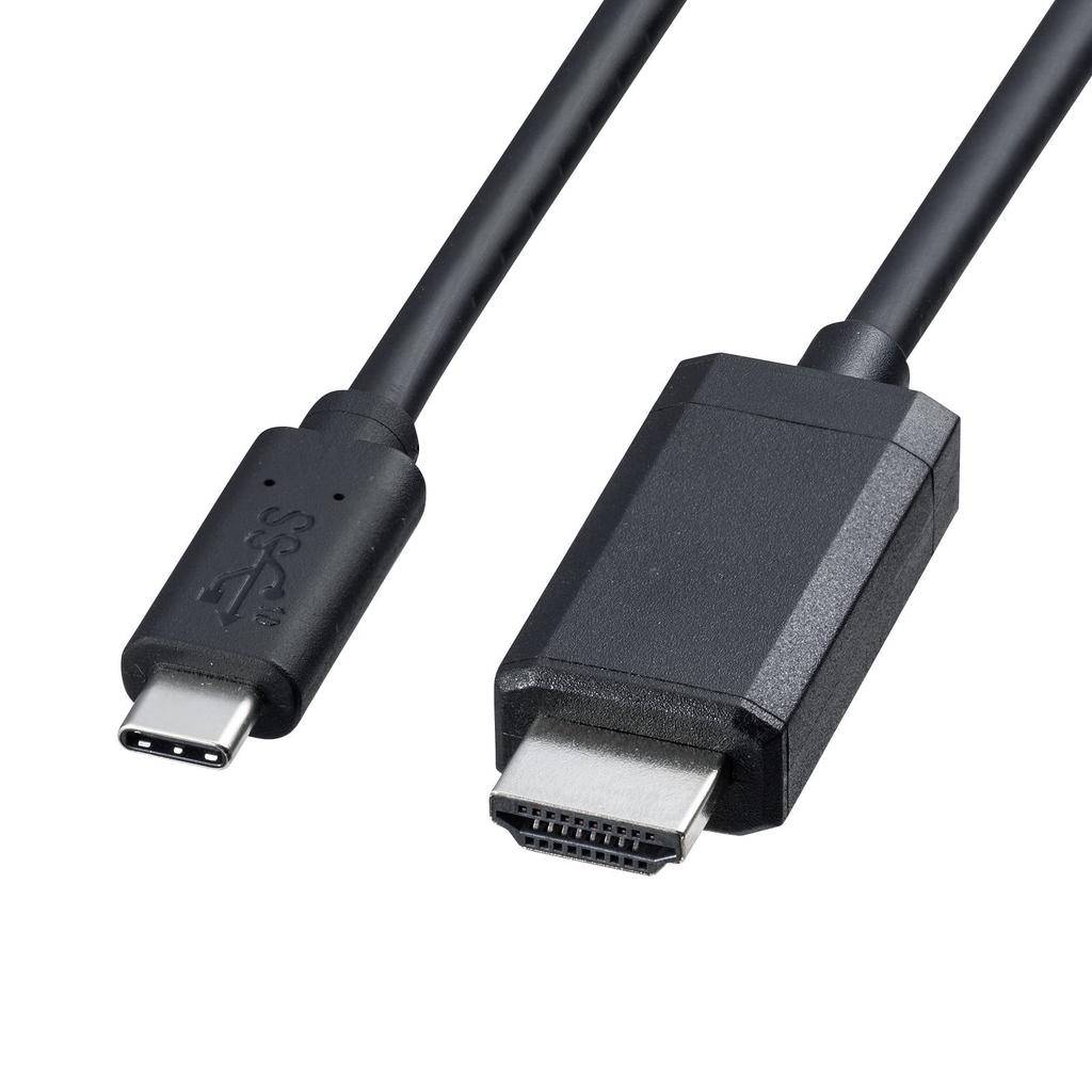 SANWA SUPPLY Type C To HDMI Conversion Cable (Black, 5m) KC-ALCHD50K
