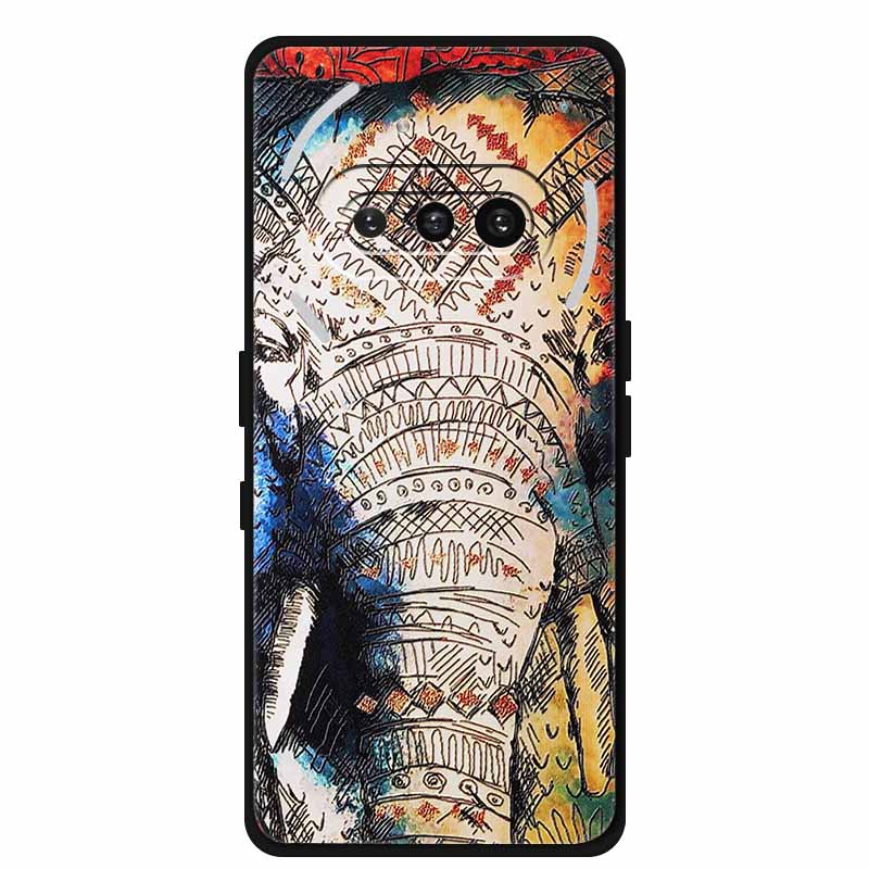 For Nothing Phone (3a) Case 3D Relief Flower Emboss Black Silicone Funda For Nothing Phone 3A A059 3D Back Cover Cartoon Bumper