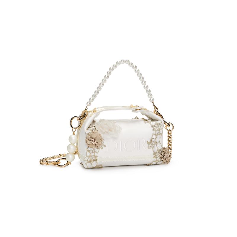 Dior Borsa [Borsa Cosmetica Personalizzata] Realizzata nel 811, un sogno di breve durata, elegante, francese, delicata, da ragazza, fai da te fatta a mano, borsa a mano in tela e fibra di poliestere,