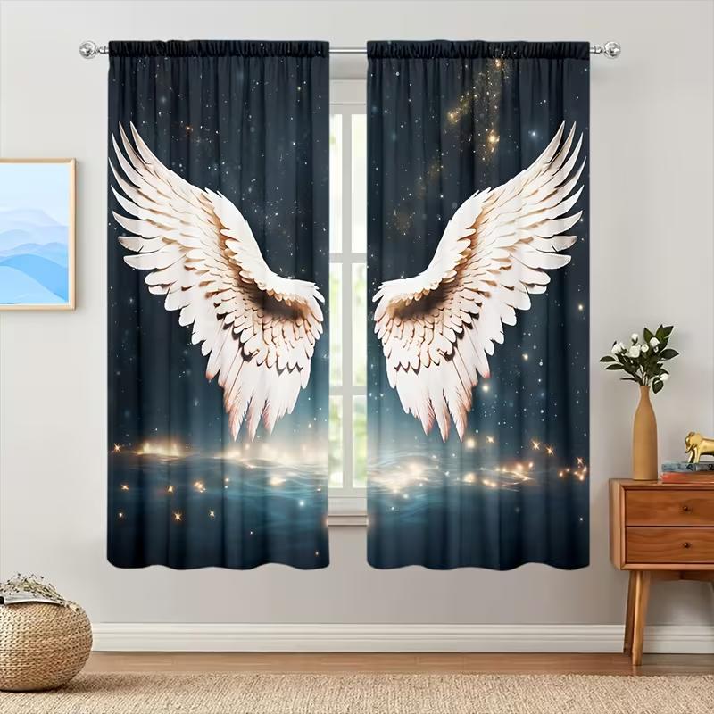 Luxury Starry Dome Feather Curtains French Light Style Suitable Bedrooms Decorative Made Of Polyester With Rod Pocket Bedroom Decor