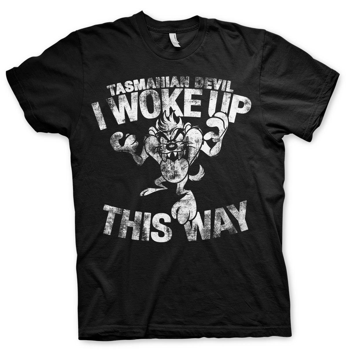 Officially Licensed Tasmanian Devil I Woke Up This Way Men S T-Shirt (S-XXL) M