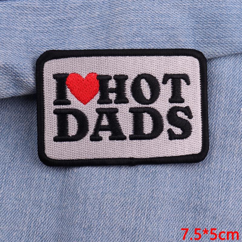 Merrow Border Letter Logo Slogan Embroidered Patches DIY Iron On Patches For Clothing Backpack Jackets Hats Sew Badges Stickers