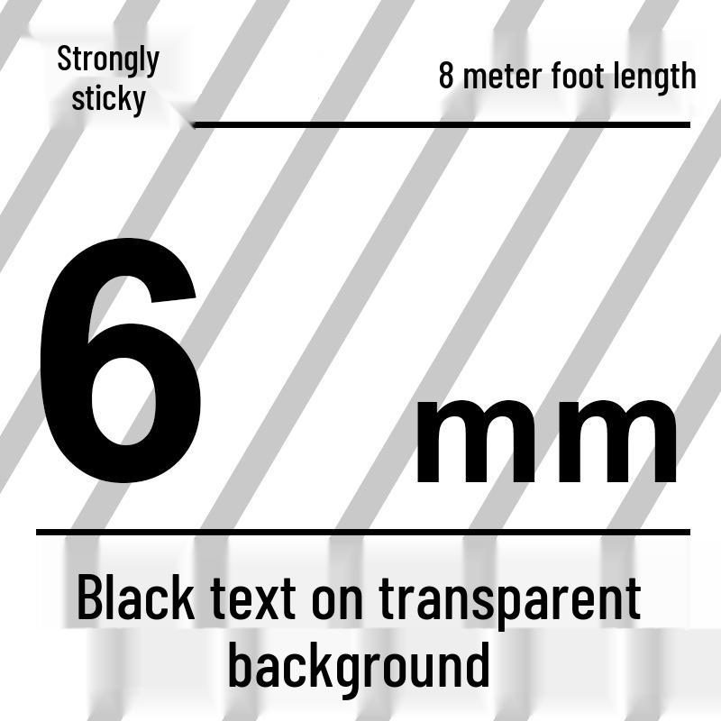 

Совместимая лента для принтера этикеток Brother 12 мм: PT-E100B/D210/D450/115B, Ламинированная самоклеящаяся