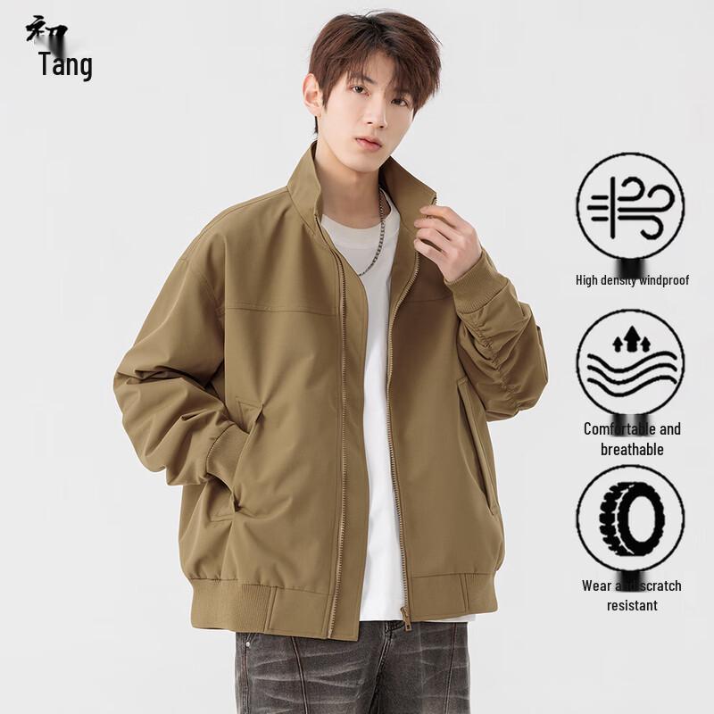 

Men s American Retro Stand-Collar Workwear Jacket M