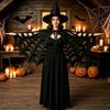 Hollow Out Cosplay Cloak Felt Material Spiderweb Shawl Retro Halloween Cape  Adult