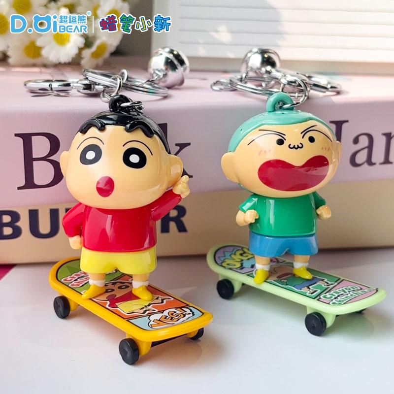 Adorable Cartoon Key Ring Pendant School Bag Accory Doll Student Bapa Decorations Crayon Inchan Toy Charm Bag Accory