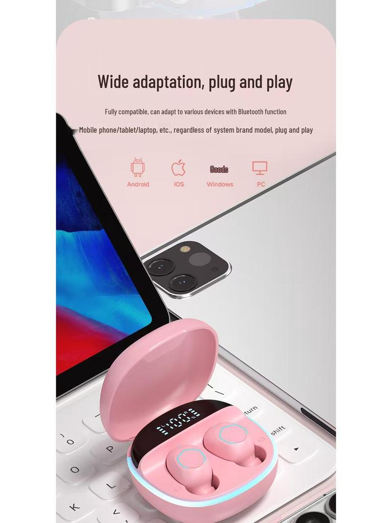 M13 Wireless Bluetooth Earphones: Mini TWS In-Ear, Smart Display, Long Battery Life (Bluetooth 5.2)