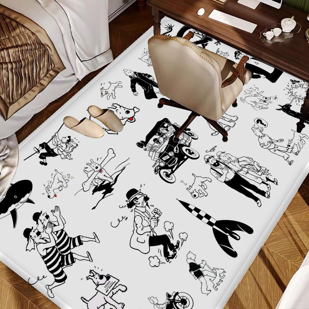 Tintins Room Mats Nordic Style Home Doormat Bathroom-Toilet Mats Bedroom Hotel Decor Mat