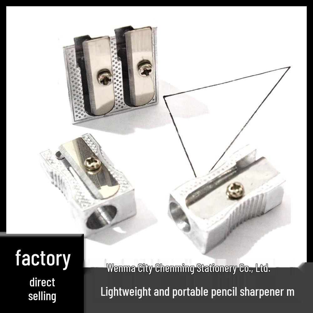 

Beveled Aluminum Alloy Pencil Sharpener for Business Gifts Single-hole Sharpener