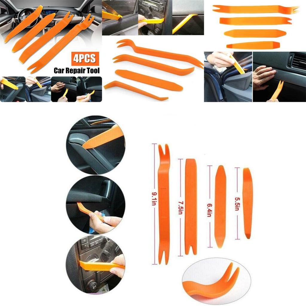 Rugged And Durable 4pcs Car Trim Removal Tool Kit For Interior And Exterior Panels