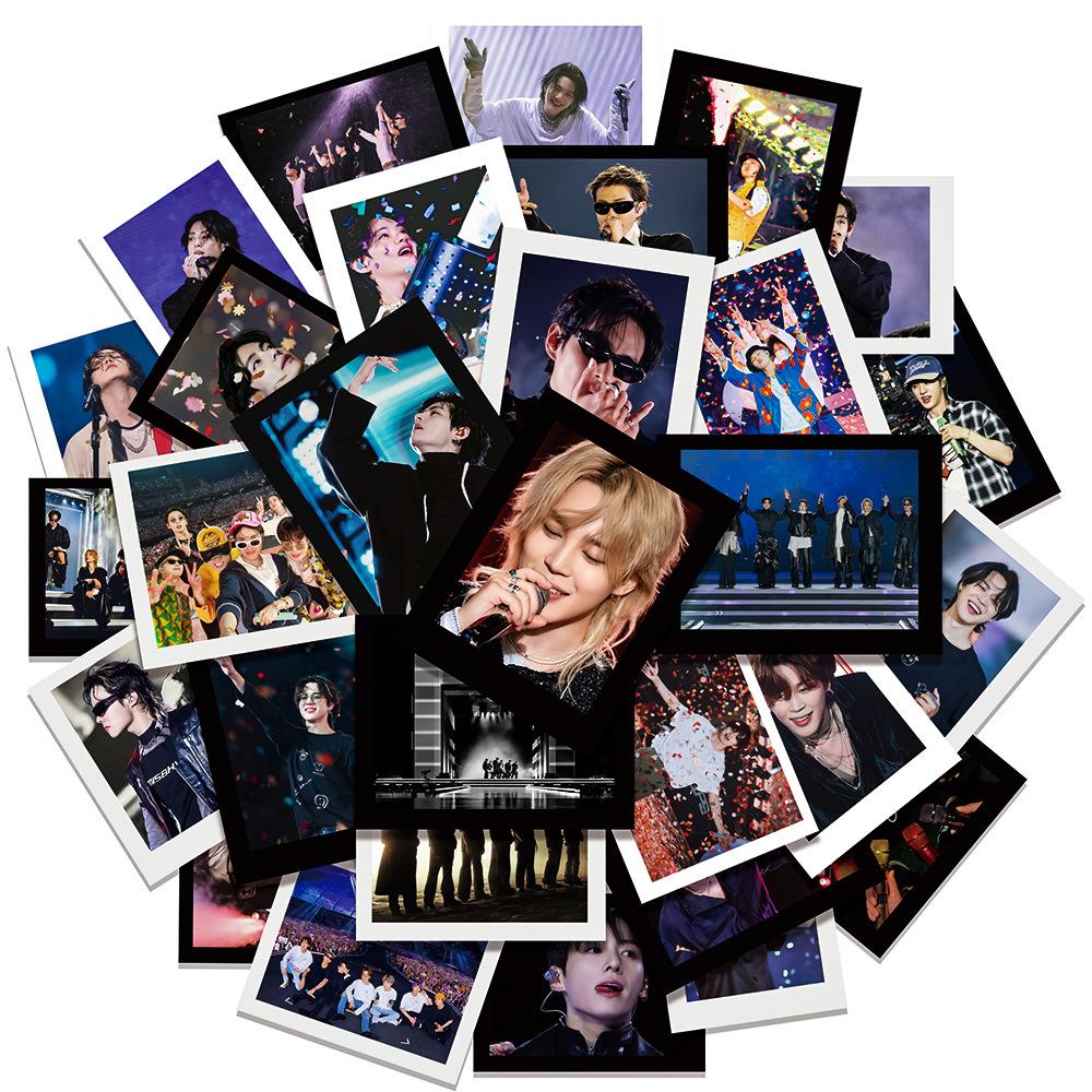 50 Stück BTS Konzert ARIRANG Gemischte Polaroid-Aufkleber, Koreanische Gruppe DIY Kreative Aufkleber, Für Mobiltelefone, Laptops, Computer