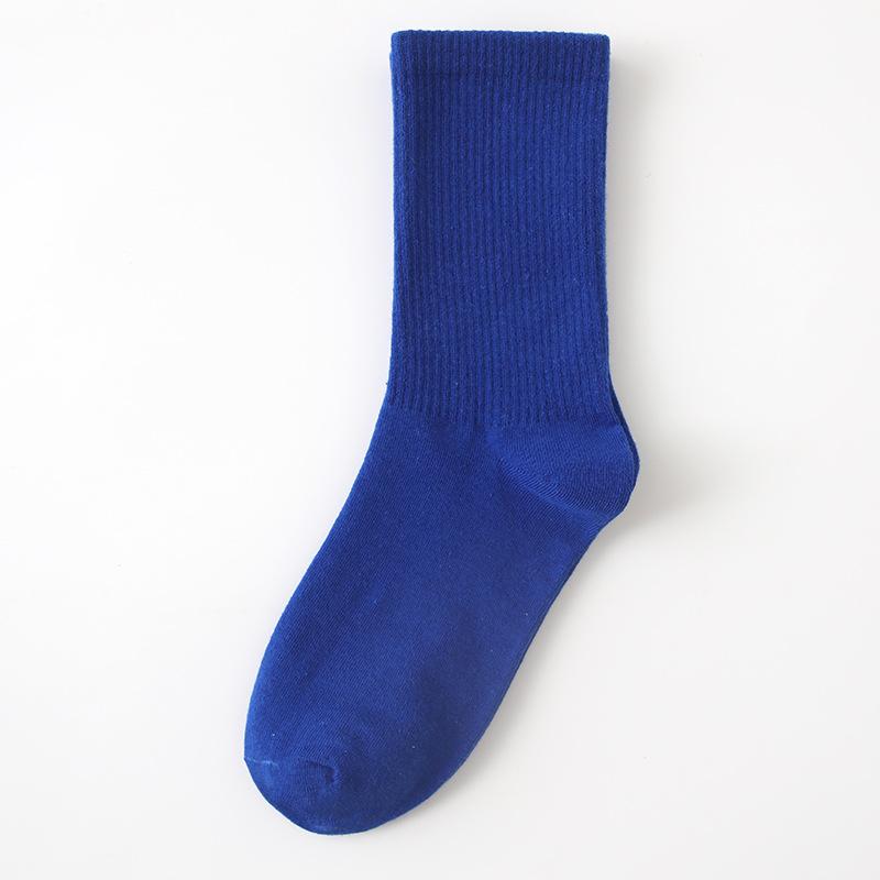 Female Spring and Autumn Thin Style Pure Color Candy Color Movement In The Tube Pile Socks