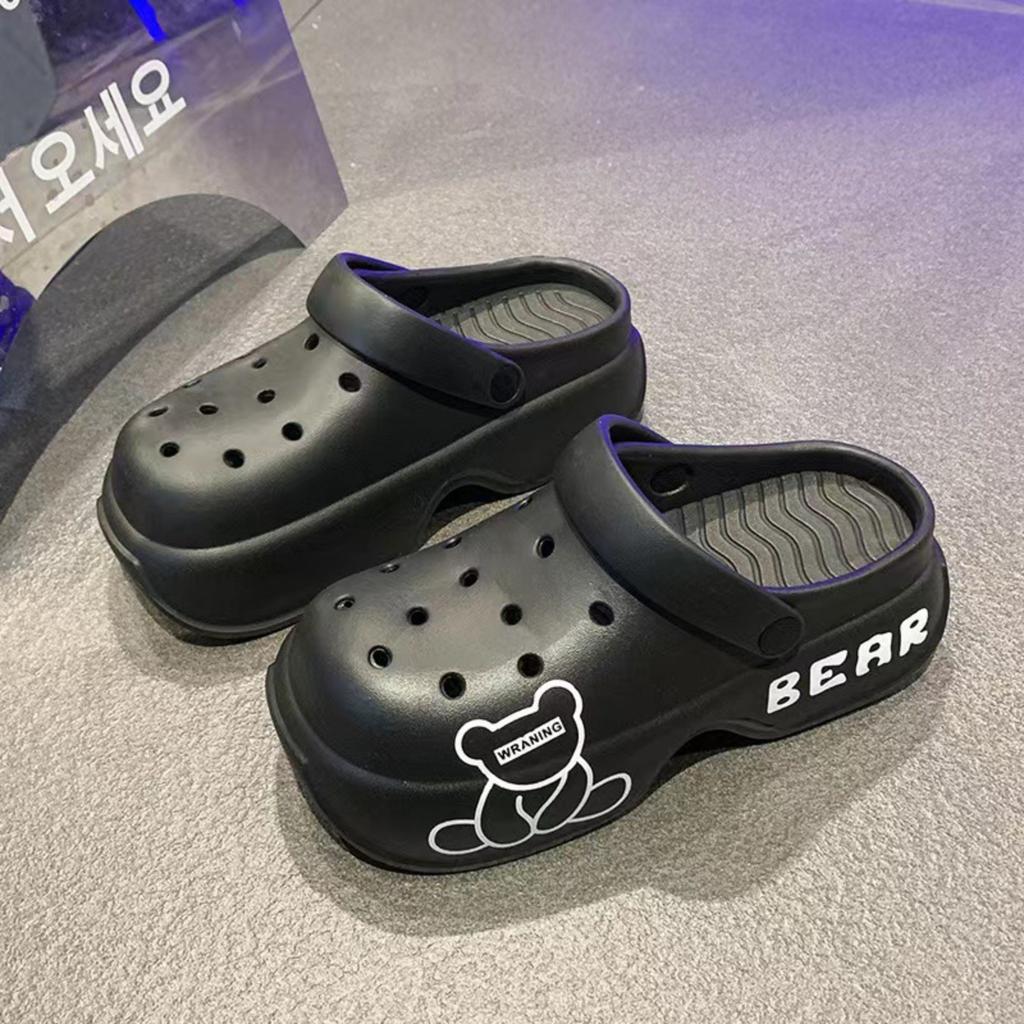 Summer Outdoor Wear Cartoon Printed Beach Sandals With Thick Soles