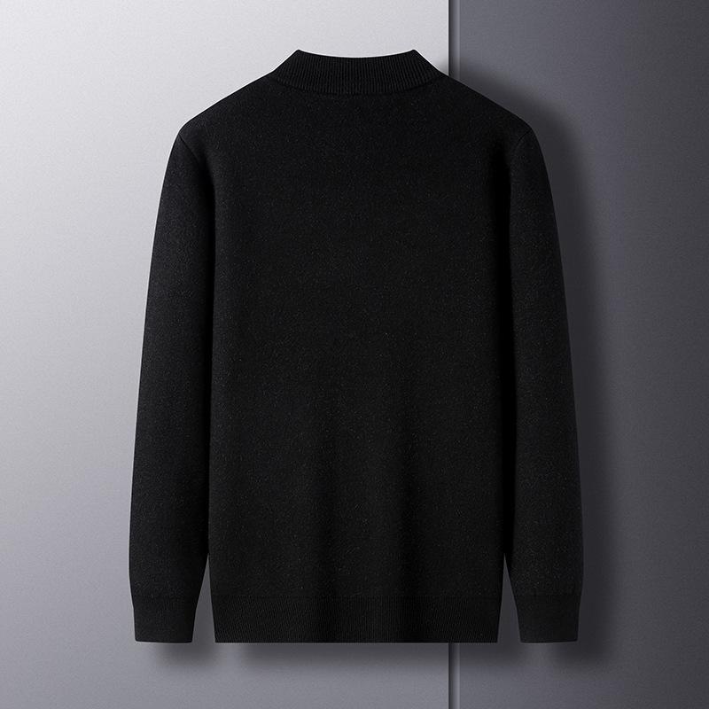 Spring and Autumn Men's Semi-high-necked Sweater Men's Casual Men's Sweater Bottoming Shirt Men's Long-sleeved Dad's Dress