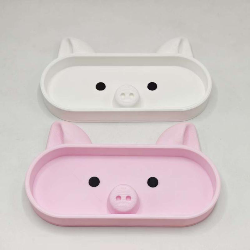1Pc Pink Pig-Shaped Organizer Tray,Suitable For Eyeglasses, Jewelry & Small Accessories -Desk Decor, Office - Holder For Glasses
