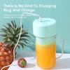 Portable USB Rechargeable Electric Juicer Cup 300ml Fruit Blender Bottle with Straw Smoothie Maker for Home Gym Outdoor Travel