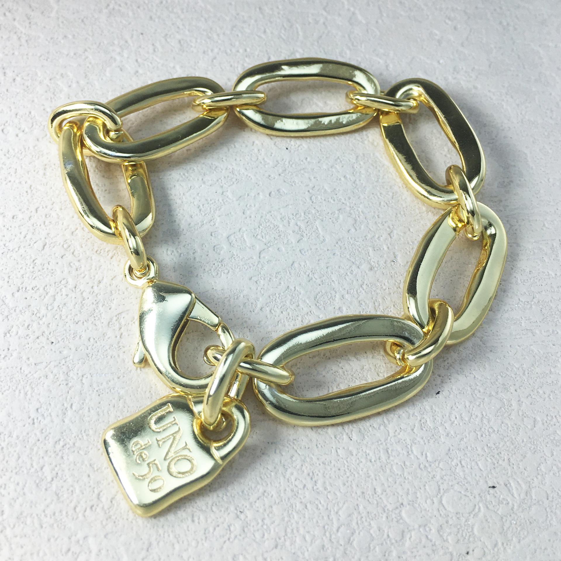 2024 Exquisite UNOde50 Geometric Bracelet for Women - Romantic European & American Fashion Jewelry Gift