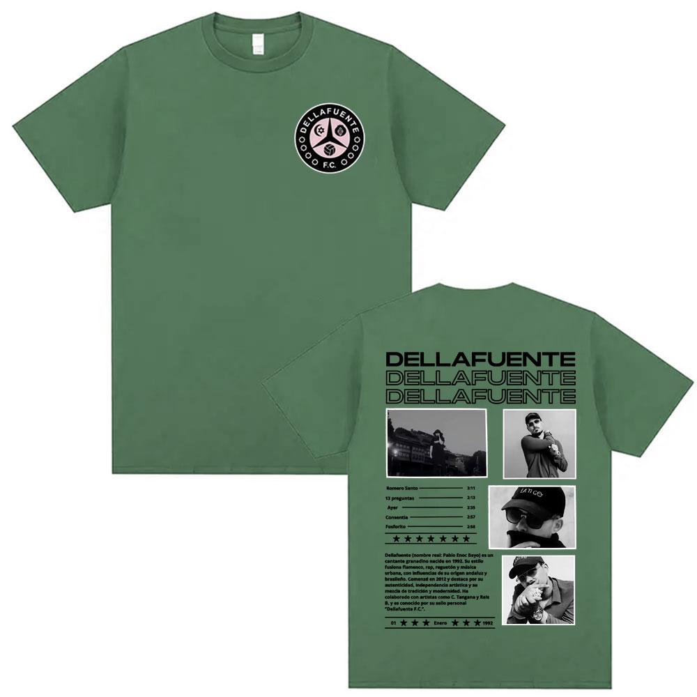Rapper Dellafuente Album Tour 2026 Graphic T Shirt Mens Clothing Vintage Fashion Tshirts High Quality 100 Cotton Tshirt Tops