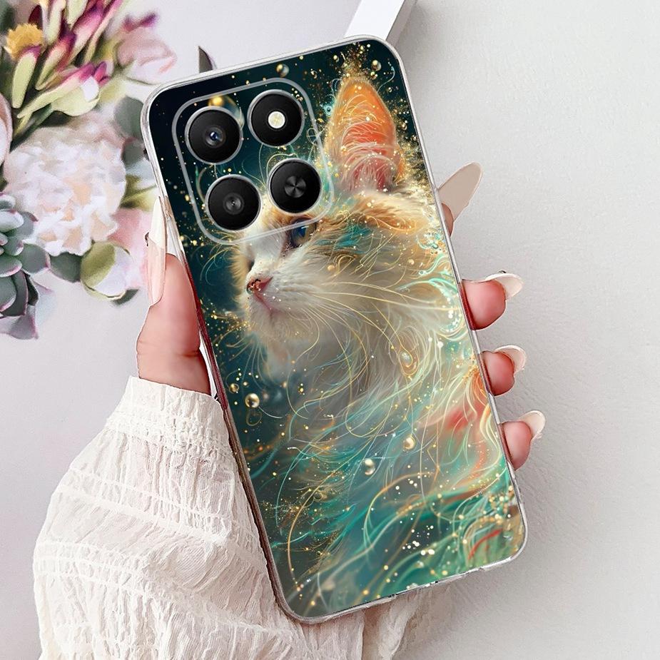 For Honor 400 Smart 5G Case LGN-NX1 Cute Cat Painted Cover Soft Silicone Case For Honor X7d 4G HonorX7d 5G Honor400 Smart Bumper