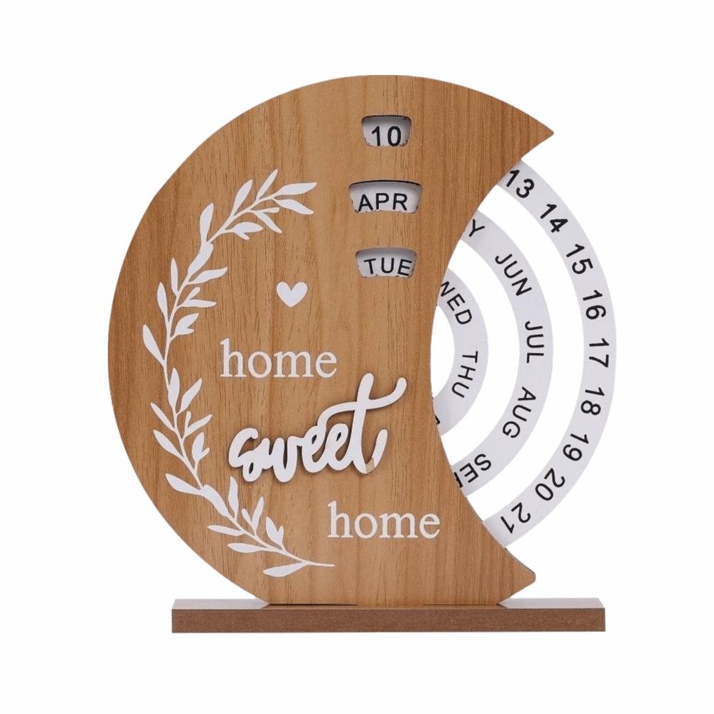 Reusable Manual Rotating Desk Calendar Aesthetic Rotatable Desk Ornament  Office