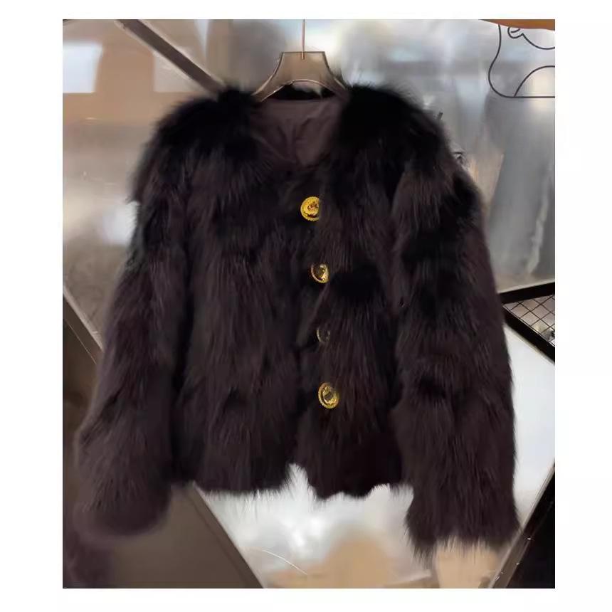 Fur Jacket Women's Short Autumn and Winter New Mao Mao Jacket Foreign Style Young Top Thin Versatile Fashion Women's Clothing
