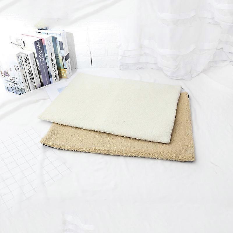 Dww Self-Heating Cushion for Cats and Dogs, Beige, 1 pc, 60*45CM. Self-heating cat cushion, battery-free electric thermal cushion, environmentally fri