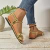 Mode Damen Blumen-Sandalen 2025 Trend Mode Gold Offene Zehen Flache Schuhe Damen Bequeme Slipper Sommer Outdoor Party Schuhe Sandalen