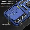 Shockproof Armor Phone Case For Samsung Galaxy A56 A36 A26 A16 A55 A35 A25 A73 Slid Camera Protect Magnetic Hybrid Ring Cover