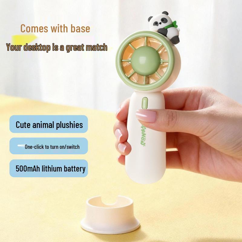 2026 Portable USB Rechargeable Cartoon Doll Desktop Fan