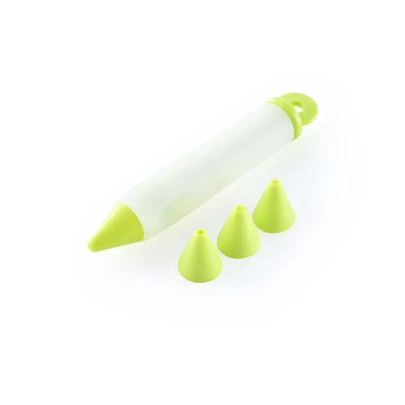 

Silicone Food Writing Pen Chocolate Decorating Tools Cake Mold , Cookie Icing Piping Pastry Nozzles Baking Tools for Cakes зелений
