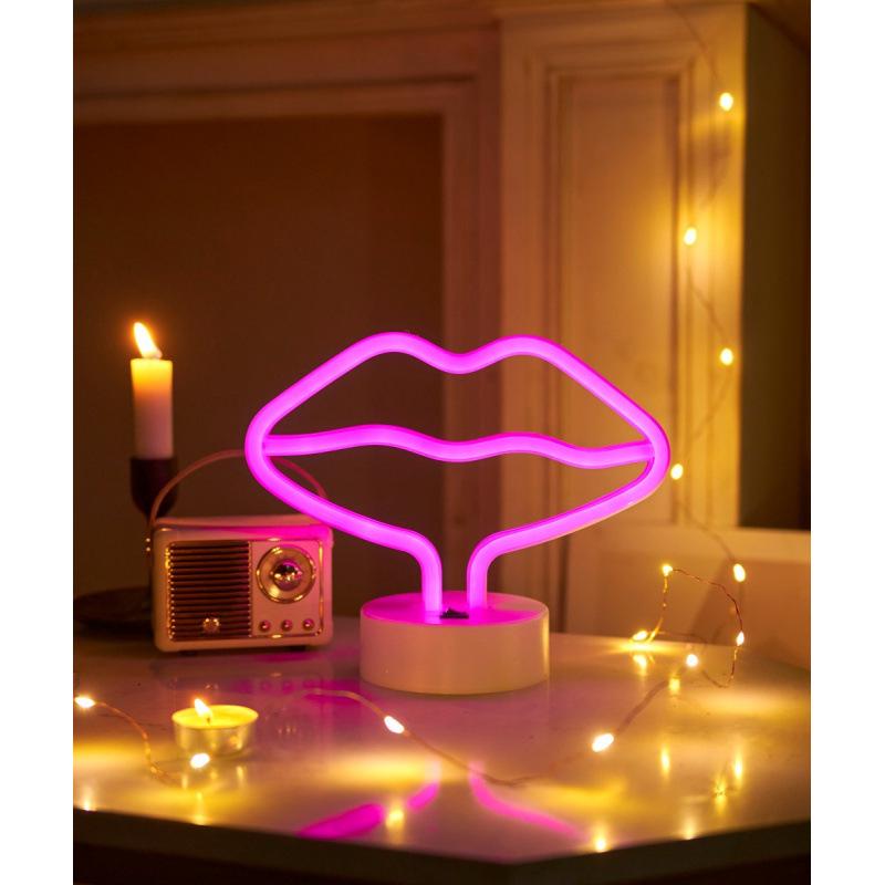Creative LED Heart Neon Light - Romantic Atmosphere Table Lamp for Bedroom Decor