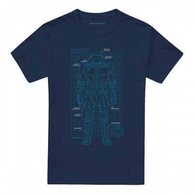 Robocop Unisex Koszulka Schematyczna dla Dorosłych