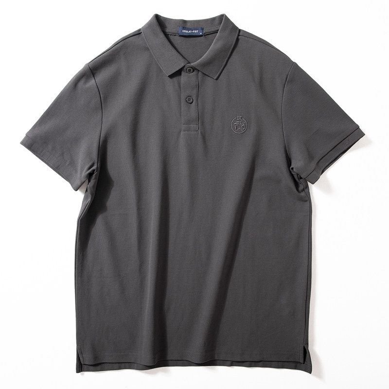 Short-Sleeved Men's Polo Shirt 2025 Summer New Style Breathable Half-Sleeved Top Versatile Business Casual Work Clothing Lapel T-Shirt
